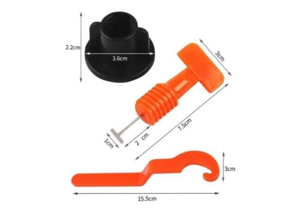 Set 50 tije refolosibile profesionale, din otel, corp galvanizat din ABS, cu adaptor cruciulita pent